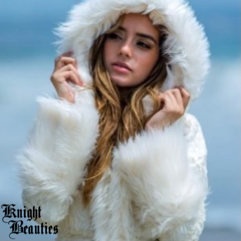 Long hooded 2025 faux fur coat