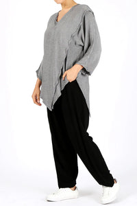Asymmetrical Mid Sleeve Shirt UNISEX