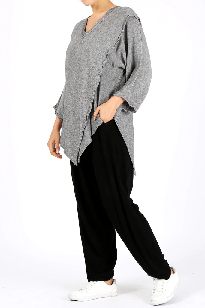 Asymmetrical Mid Sleeve Shirt UNISEX
