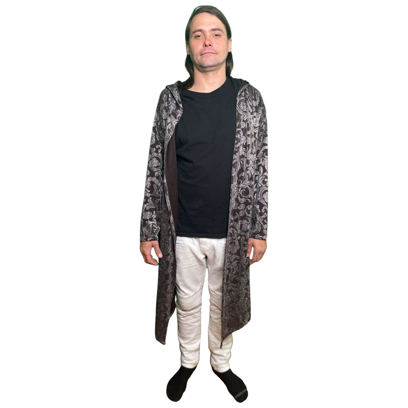 Long Sleeve w/ Hood Royal Pattern Duster Robe