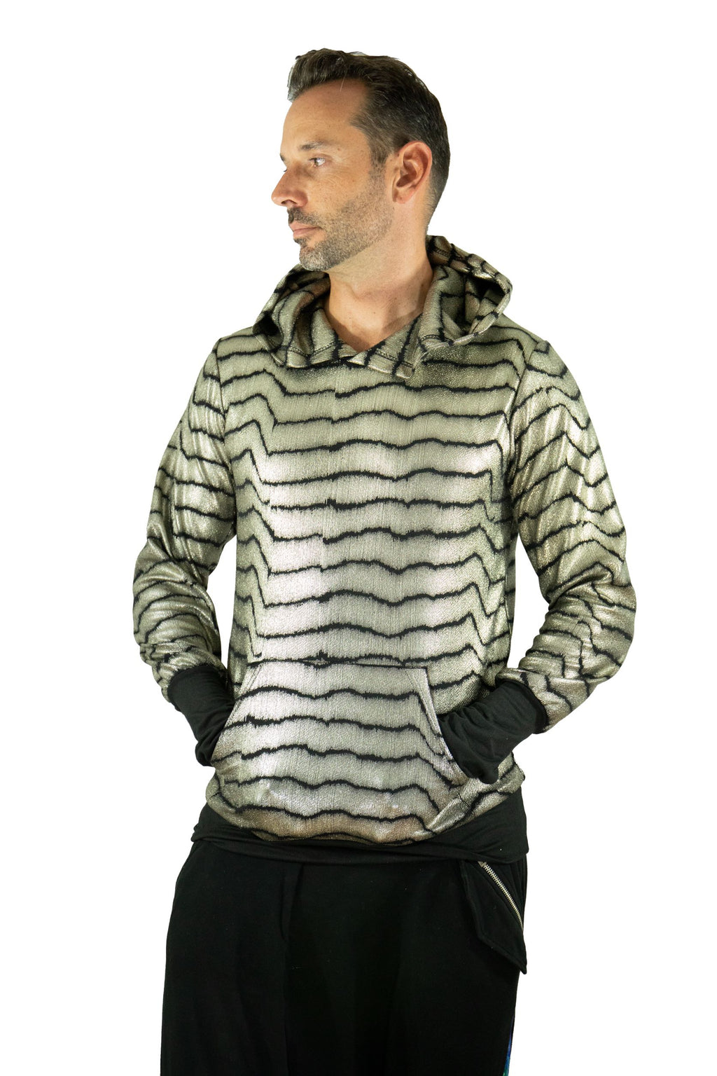 Metallic Striped Hoodie- LIMITED EDTION